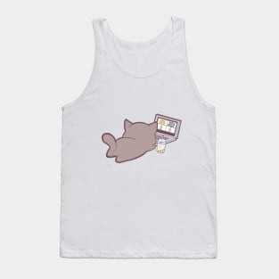 Quarantine With Boba Kitty! Tank Top